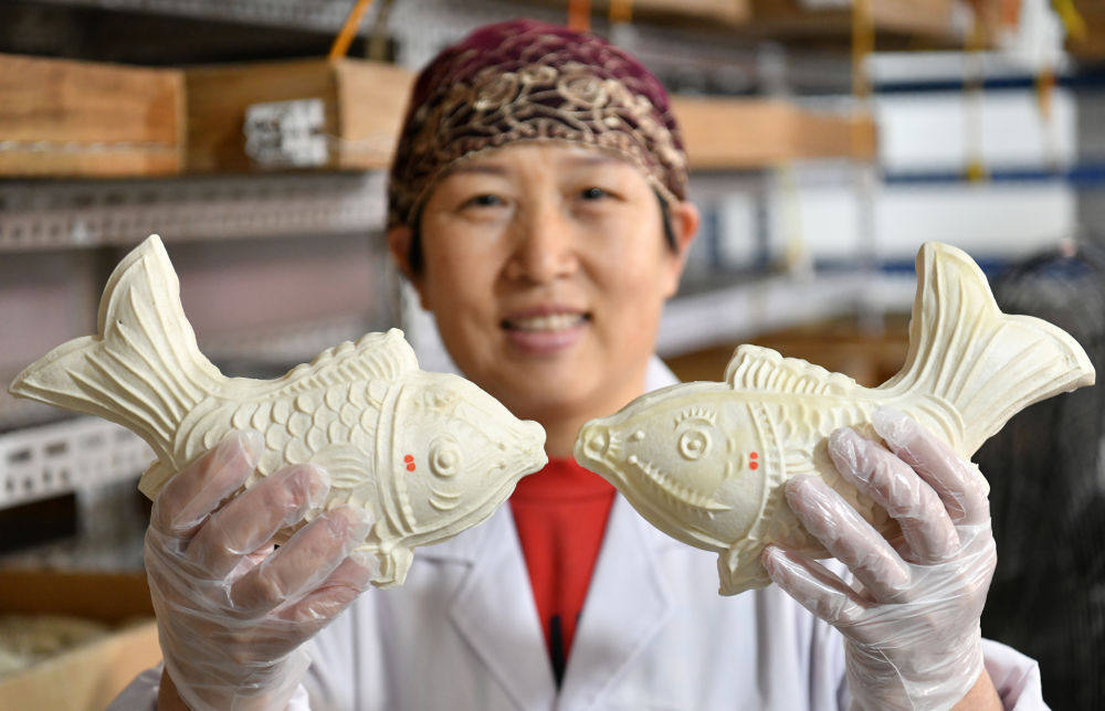 河北黄骅：“非遗”面花蒸出浓浓年味