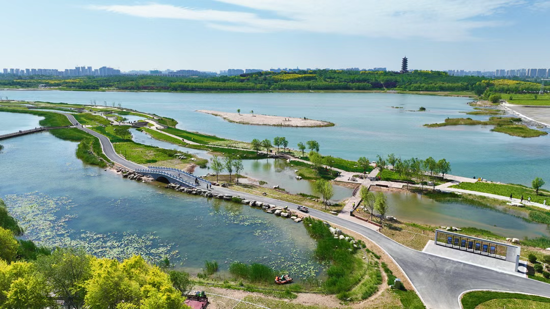 美爆了！滹沱河晓月湖湿地提升后“亮相”